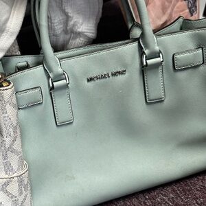 Michael Kors green/blue Satchel
